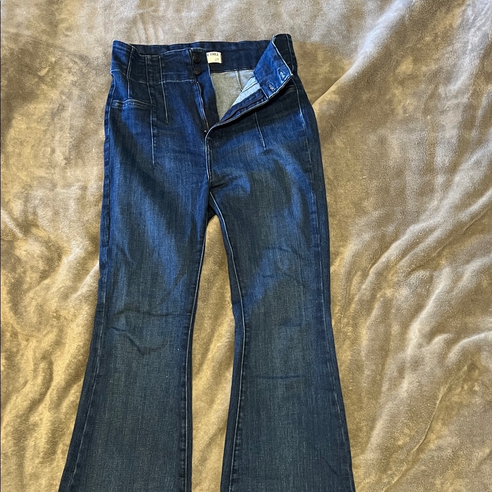 We The Free Dark Blue Flare Jeans